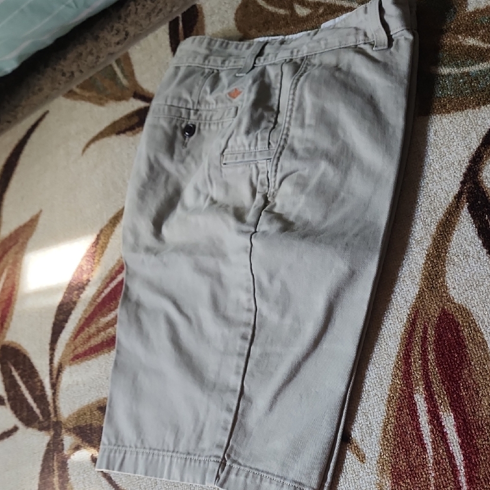 Dockers Green Flat Front Shorts Casual Style